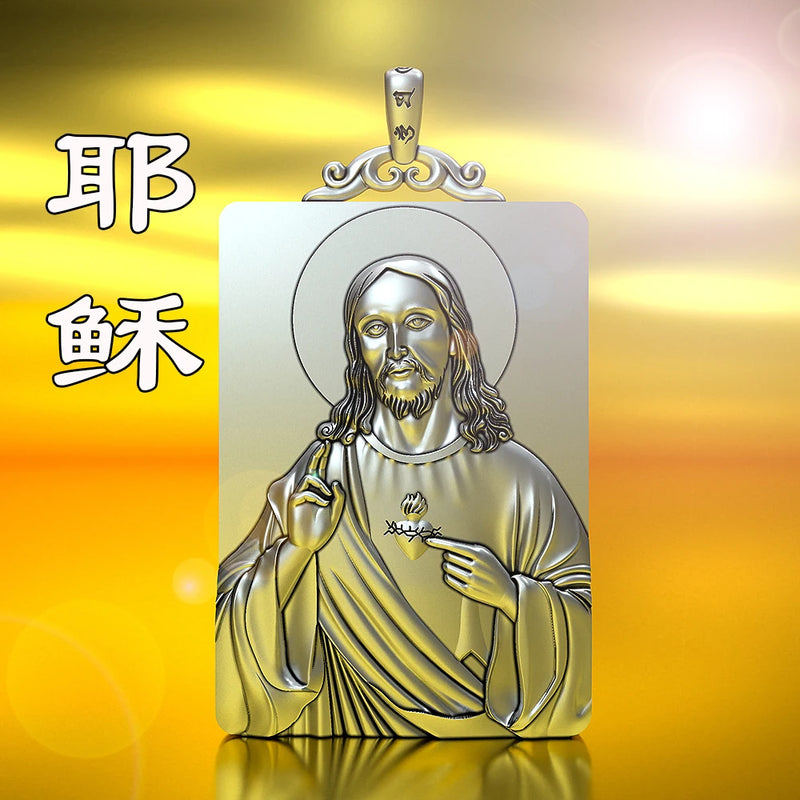 HX Guochao Hanging Buddha Necklace Men Women Pendant Cap