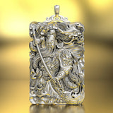 HX Guochao Wu God of Wealth Guan Gong Pendant Necklace Men's Retro Accessory