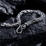 HX Bracelet Men's Braided Keel Peace Pattern Retro Punk Jewelry