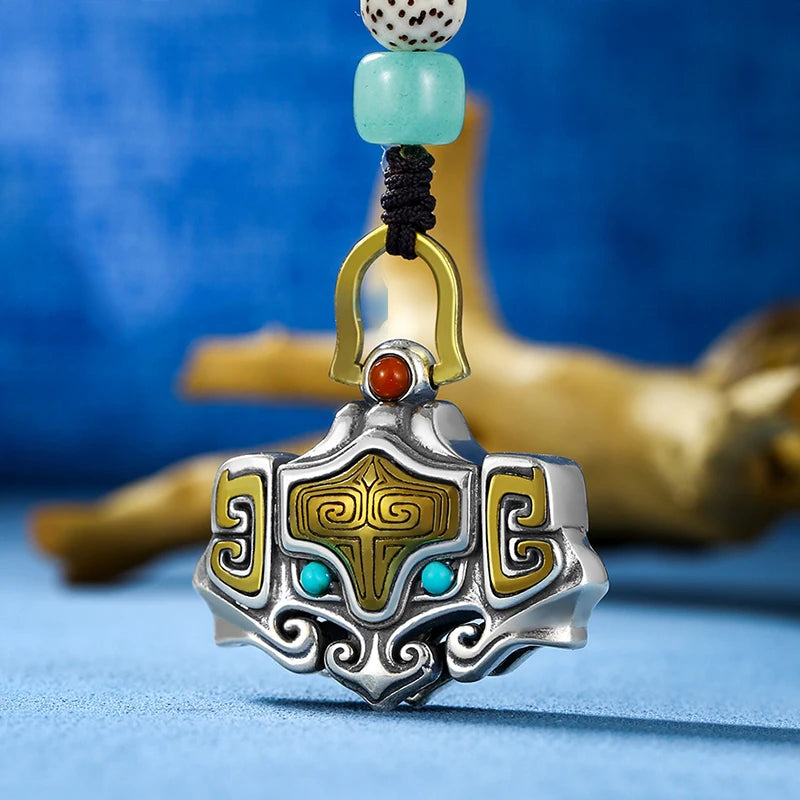 HX High Gluttonous Pattern Bell Pendant Key Chain