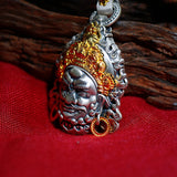 HX Huang Caishen Pendant Buddha Statue Amulet Necklace
