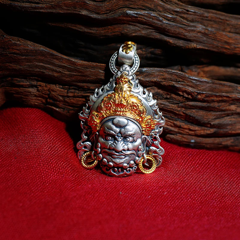 HX Huang Caishen Pendant Buddha Statue Amulet Necklace