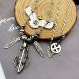 HX Indian Style Wild Taijiao Chain Flying Eagle Car Pendant