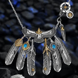 HX Indian Style Wild Taijiao Chain Flying Eagle Car Pendant