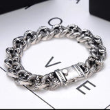 Rattan Pattern Hip-hop Bracelet Men Domineering Personality Wide Chain