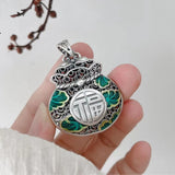 HX Lucky Bag Sweater Chain Necklace Ethnic Style Pendant