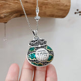 HX Lucky Bag Sweater Chain Necklace Ethnic Style Pendant