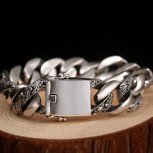National Tide Retro Cuban Bracelet Men Domineering Motorcycle Street Jewelry