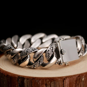 National Tide Retro Cuban Bracelet Men Domineering Motorcycle Street Jewelry