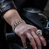 National Tide Retro Cuban Bracelet Men Domineering Motorcycle Street Jewelry