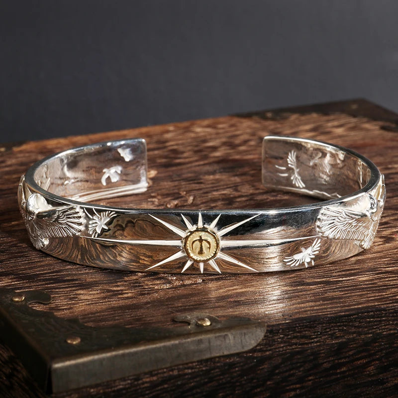 Retro Style Silver Bracelet Men Women Jewelry Accessories