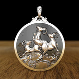 Sanyang Kaitai Zodiac Sheep Pendant Necklace for Men and Women