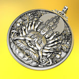 Thousand Hands Guanyin Pendant Retro Necklace for Men and Women