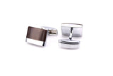 HYX Enamel Cufflink French Red Pattern Cuff Button Men Jewelry
