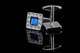 HYX Enamel cufflinks French Crystal shirt cufflinks French Shirt Men Jewelry