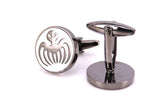 HYX 007 James Bond Spectre Logo Cufflinks Enamel Wedding Party Cuff Links