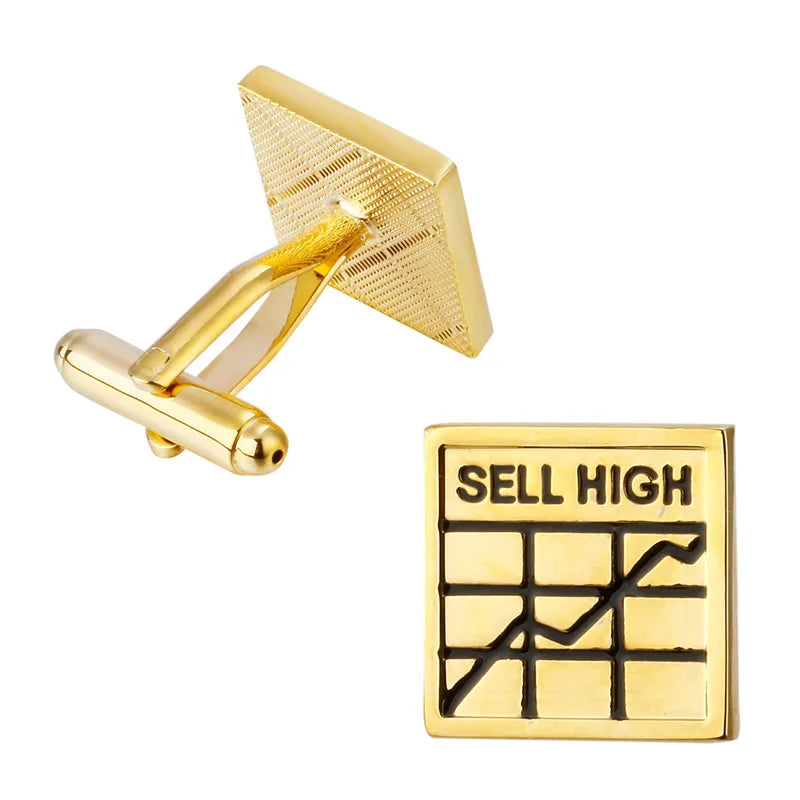 HYX Golden Cuff Links For Mens