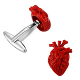 HYX Heart Copper Cuff-Buttons Shirt Cufflinks For Mens