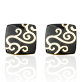 HYX Golden Auspicious Clouds Enamel Cuff Buttons French Shirt Cufflinks