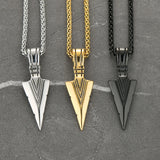 Men Arrow Pendant Long Chain Necklace Charm Jewelry Gift