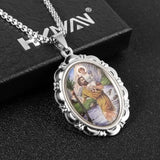 4 Pcs St Michael St. Christopher Mary Pendant Necklace Set