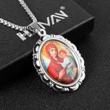 4 Pcs St Michael St. Christopher Mary Pendant Necklace Set