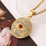 Eye of Horus Necklace Golden Pendant Jewelry