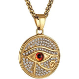 Eye of Horus Necklace Golden Pendant Jewelry