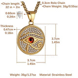 Eye of Horus Necklace Golden Pendant Jewelry