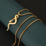 Gothic Snake Pendant Stainless Steel Necklace