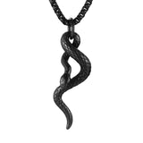 Gothic Snake Pendant Stainless Steel Necklace