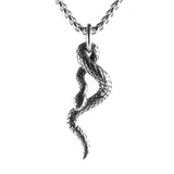 Gothic Snake Pendant Stainless Steel Necklace