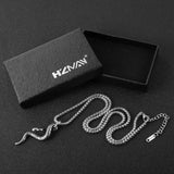 Gothic Snake Pendant Stainless Steel Necklace