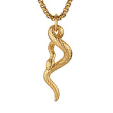 Gothic Snake Pendant Stainless Steel Necklace
