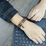 Women's Retro Style Leather Cuff Bracelet with Small Bells
