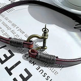 Women's Retro Style Leather Cuff Bracelet with Small Bells