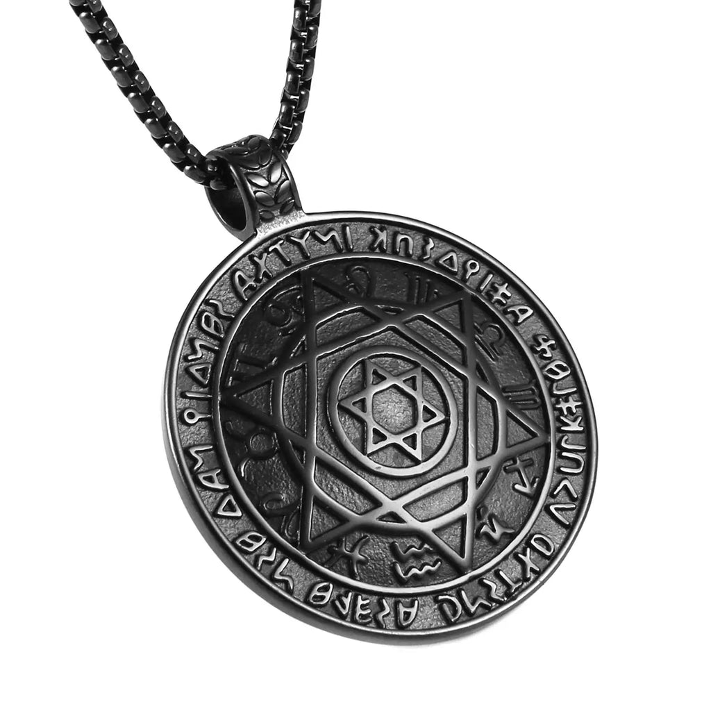 Vintage Solomon Seal Star Constellation Pendant Necklace