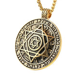 Vintage Solomon Seal Star Constellation Pendant Necklace