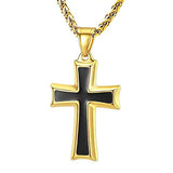 Vintage Religious Cross Necklace Pendant Chain Charm Jewelry