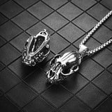 Tiger Skull Necklace Openable Sabertooth Trinket High Stainless Steel Pendant