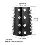 Metal Spike Studded Punk Rock Biker Leather Bracelet