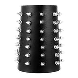 Metal Spike Studded Punk Rock Biker Leather Bracelet