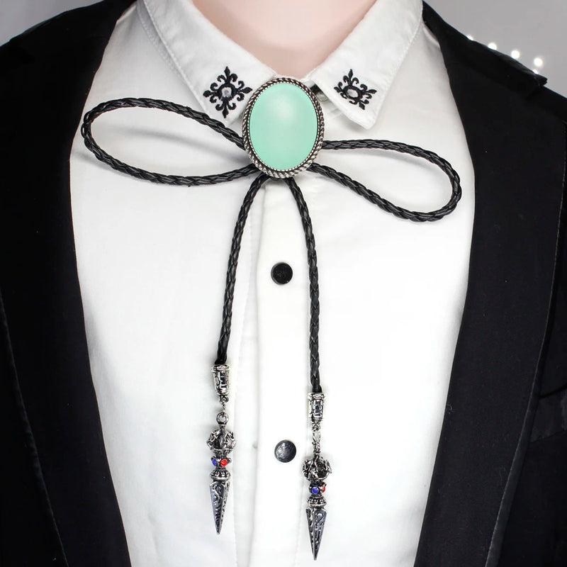 Mint Green Bolo Tie Western Shirt Accessory