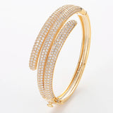 Hadiyana CZ Bangle Copper Cuff Wedding Bracelet SZ033