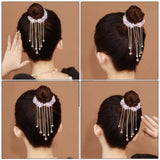 Rhinestone Tassel Hair Claw Crabs Butterfly Hair Bun Clips Hairpin
