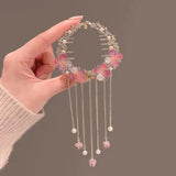 Rhinestone Tassel Hair Claw Crabs Butterfly Hair Bun Clips Hairpin