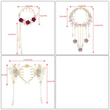 Rhinestone Tassel Hair Claw Crabs Butterfly Hair Bun Clips Hairpin
