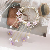 Rhinestone Tassel Hair Claw Crabs Butterfly Hair Bun Clips Hairpin