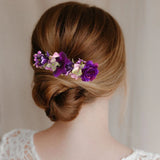 Women Flower Hair Combs Ponytail Hairpins Wedding Hair Accessories
