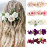 Women Flower Hair Combs Ponytail Hairpins Wedding Hair Accessories
